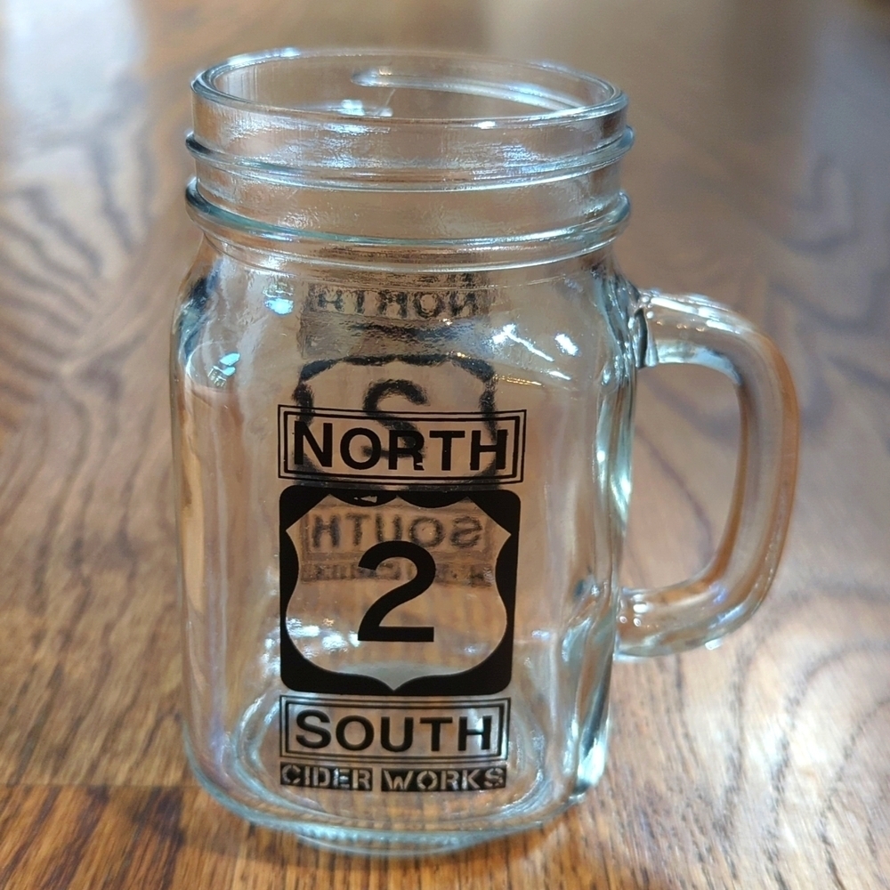 North South Cider Works Mason Jar Drinking Glass 12 oz